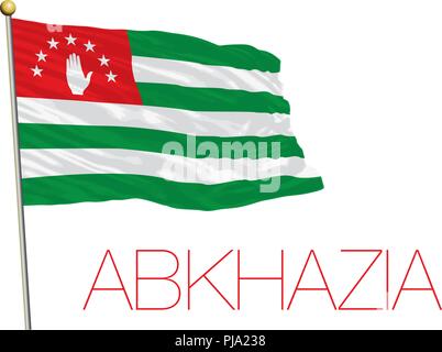 Abkhazia national flag, vector illustration Stock Vector