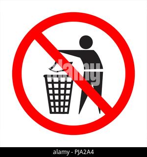 the absurd sign; litter up! Stock Vector
