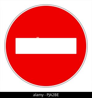 No entry or Do not enter! traffic sign Stock Vector