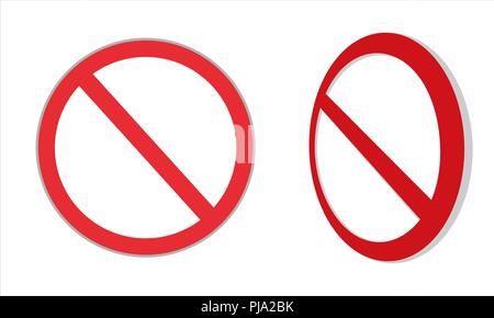 the traffic signs; no parking Stock Vector