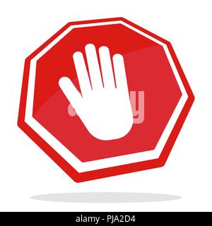 conceptual traffic sign, Stop! Stock Vector