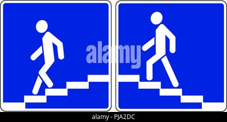 roadsigns on the white; underpass; overpass Stock Vector