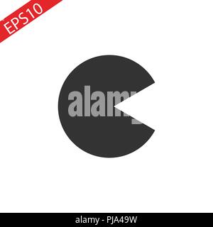 Vector Pacman icon symbol sign on white eps10 Stock Vector
