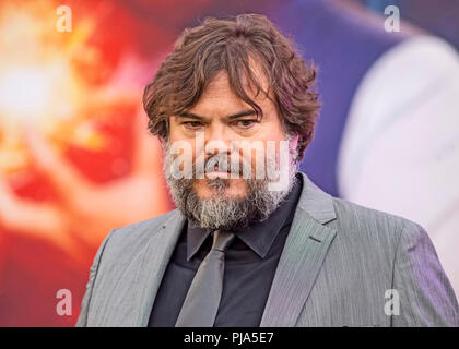 Jack Black during the world premiere of The House with a Clock in Its Walls at Westfield in White City, London. Stock Photo