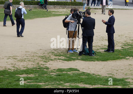 London, UK. - 5th September 2018: Greater Manchester mayor Andy Burnham performing one of a number of media appearances today after calling for an extension to EU-membership to avoid a no-deal Brexit. Credit: Kevin Frost/Alamy Live News Stock Photo