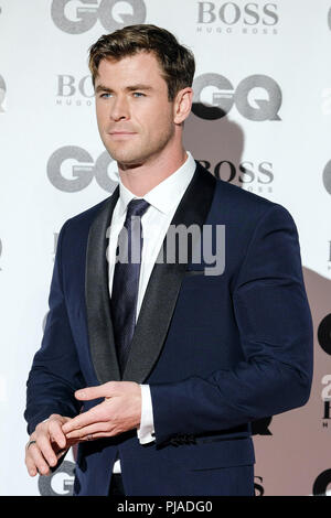 London UK. 5th September 2018. Chris Hemsworth at GQ Men of the Year Awards 2018 in association with Hugo Boss on Wednesday 5 September 2018 held at Tate Modern London. Picture by Julie Edwards. Credi...