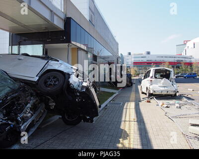 Suminoe-ku, Osaka city, Japan. 5th Sep, 2018. Debris is seen in Osaka on September 5, 2018, a day after powerful Typhoon Jebi hit western Japan. Credit: AFLO/Alamy Live News Stock Photo