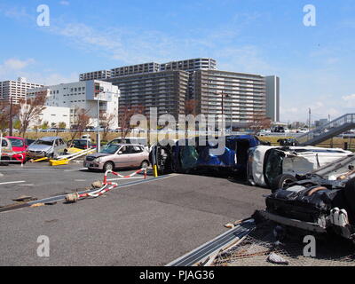 Suminoe-ku, Osaka city, Japan. 5th Sep, 2018. Debris is seen in Osaka on September 5, 2018, a day after powerful Typhoon Jebi hit western Japan. Credit: AFLO/Alamy Live News Stock Photo