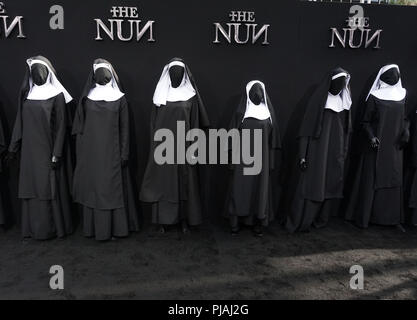 The Nun- Mannequins and real nuns 002 attends the premiere of Warner