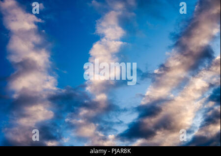 Altocumulus perlucidus toward sunset Stock Photo
