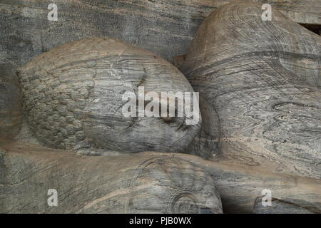 Bug Gal Vihara Buddha statue in Polonnaruwa, Sri Lanka Stock Photo