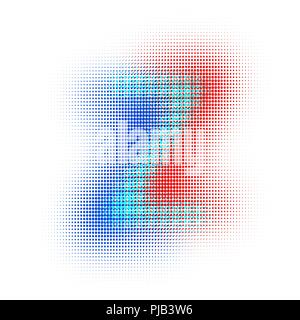 Halftone Circle Letter X Icon Logo Design Element Stock Vector