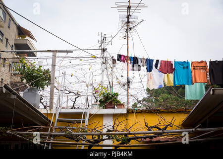 Street scenes in the center of Tirana, capital of the Balkan state and poorhouse of Europe Albania. Stock Photo