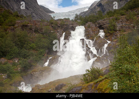 Kleivafossen or Kleiva Waterfall Stock Photo