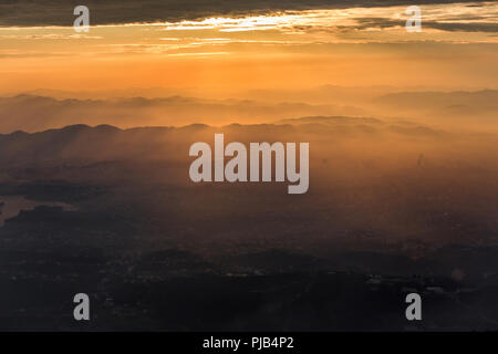 City Views of Tirana, capital of the Balkan state and poorhouse of Europe Albania. Stock Photo