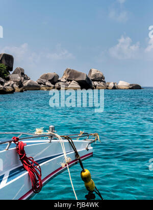 Similan Islands Andaman Sea Thailand - Rocks and Sail Rock Stock Photo