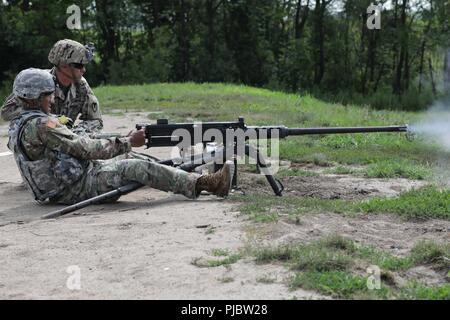 Soldiers testing the Browning Machine Gun ca. 1918 Stock Photo - Alamy