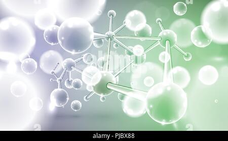 Colorful molecules, vector illustration Stock Vector