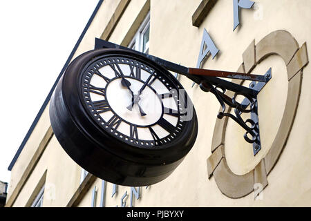 Large exterior bracket clock Stock Photo