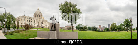 Panoramic view of the Minnesota Capitol Building and surrounding area in Saint Paul, MN. Stock Photo