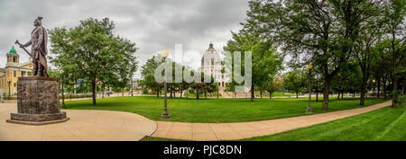 Panoramic view of the Minnesota Capitol Building and surrounding area in Saint Paul, MN. Stock Photo