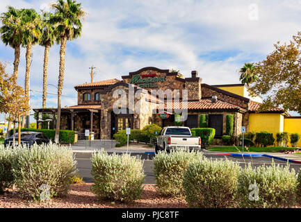 Macaroni Grill restaurant front on Rainbow Blvd in Las Vegas, Nevada Stock Photo