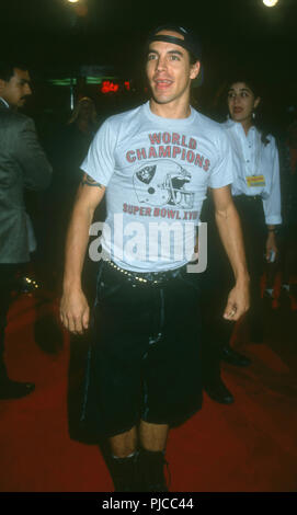 HOLLYWOOD, CA - SEPTEMBER 10: Musician/singer  Anthony Kiedis of The Red Hot Chili Peppers attend Warner Bros. Pictures' 'Singles' Premiere on September 10, 1992 at Mann's Chinese Theatre in Hollywood, California. Photo by Barry King/Alamy Stock Photo Stock Photo