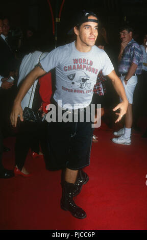 HOLLYWOOD, CA - SEPTEMBER 10: Musician/singer  Anthony Kiedis of The Red Hot Chili Peppers attend Warner Bros. Pictures' 'Singles' Premiere on September 10, 1992 at Mann's Chinese Theatre in Hollywood, California. Photo by Barry King/Alamy Stock Photo Stock Photo