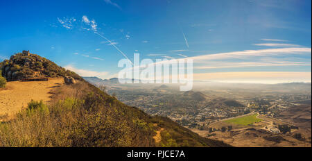 San Luis Obispo viewed from the Cerro Peak Stock Photo