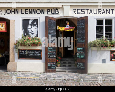 Czech republic, Prague, John Lennon pub Stock Photo
