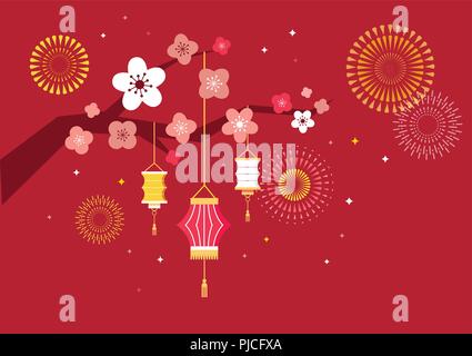 Happy Mid Autumn Festival - Vector banner, background and poster Stock Vector