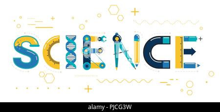 Poster design for stem education with science tools illustration Stock ...