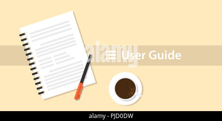 user manual concept with book manuals with team people read for website ...