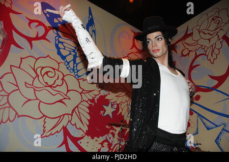 Los Angeles, CA, USA - MAY 27 2013: Life size wax figure of celebrities which is displayed in Madame Tussauds Museum. Stock Photo
