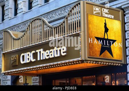 Chicago Illinois USA. The CIBC Theatre Monroe Street in the Loop downtown Chicago. The venue opened in 1906 as the Majestic Theatre Stock Photo Alamy