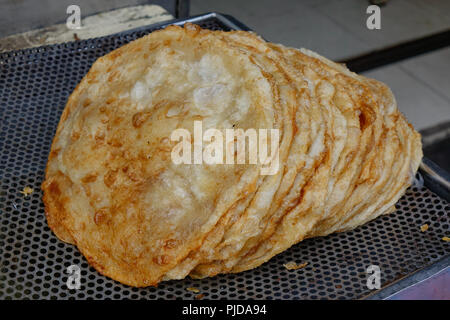 Assorted Indian bread at street market in Yangon, Myanmar. Stock Photo