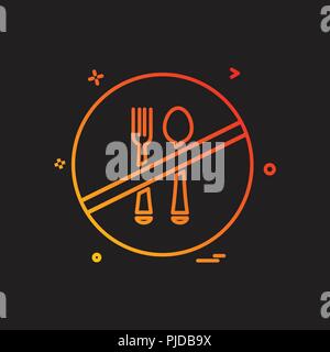 Food not allowed icon design vector Stock Vector