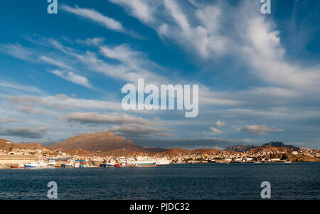 Port and city of Mindelo, Sao Vicente Island, Cape Verde Stock Photo