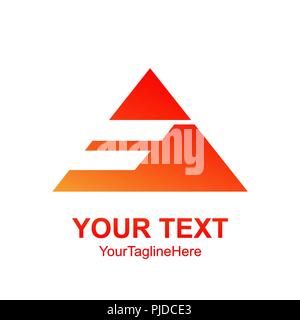 Initial letter F logo template colorfull triangle design for business and company identity Stock Vector