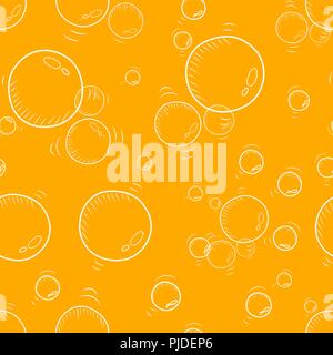 Seamless repeating background from different sized bubbles Stock Vector
