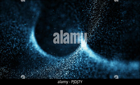 Dust blue wave abstract background illustration Stock Photo