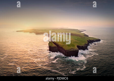 Loop Head, Lighthouse, Kilkee, Clare, Ireland Stock Photo