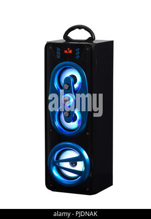 Speaker with lighting isolated on white background Stock Photo