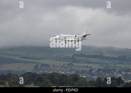 Cessna Citation business jet seen at Glasgow International Airport, Renfrewshire, Scotland. Stock Photo