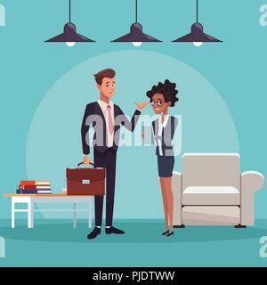 Office coworkers cartoons Stock Vector