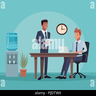 Office coworkers cartoons Stock Vector