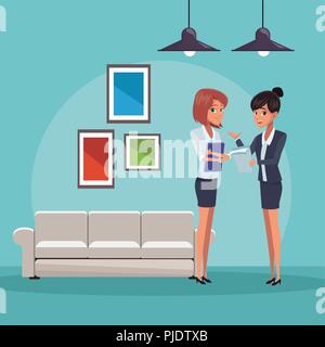 Office coworkers cartoons Stock Vector