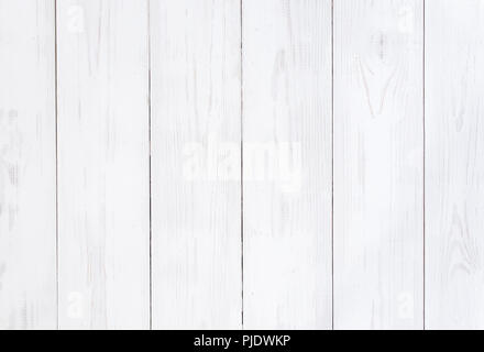 White textured wooden background, vertical boards Stock Photo