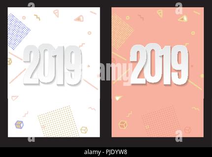 Flat style Abstract Geometric Design Template for Banner, Ad, Placard and Billboard.Vector Illustration Stock Vector