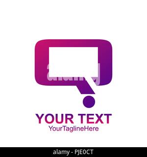 Initial letter Q logo template colored purple design for business and company identity Stock Vector
